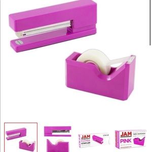 Jam Fuchsia stapler and tape dispenser! 📄